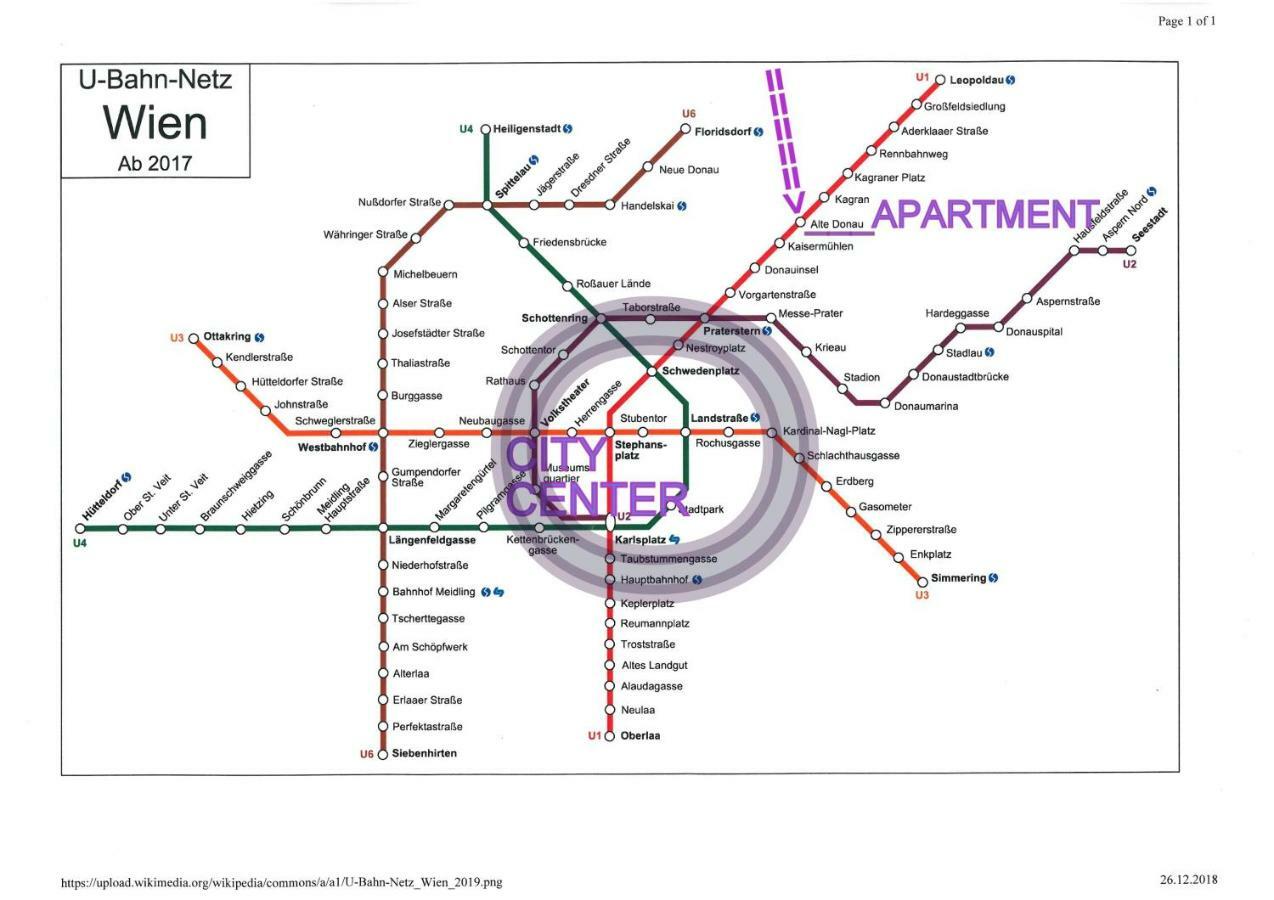 Zentrumnah Direkt An Ubahn Bei Un-Vic Und Am Badestrand Wien Ngoại thất bức ảnh