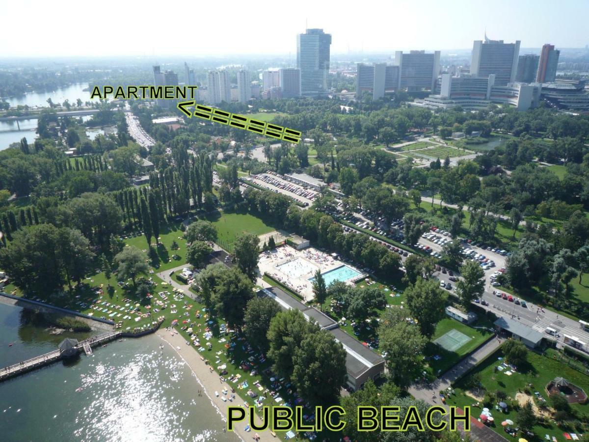 Zentrumnah Direkt An Ubahn Bei Un-Vic Und Am Badestrand Wien Ngoại thất bức ảnh